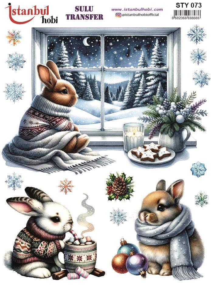 Yılbaşı Sulu Transfer 25x35cm STY073
