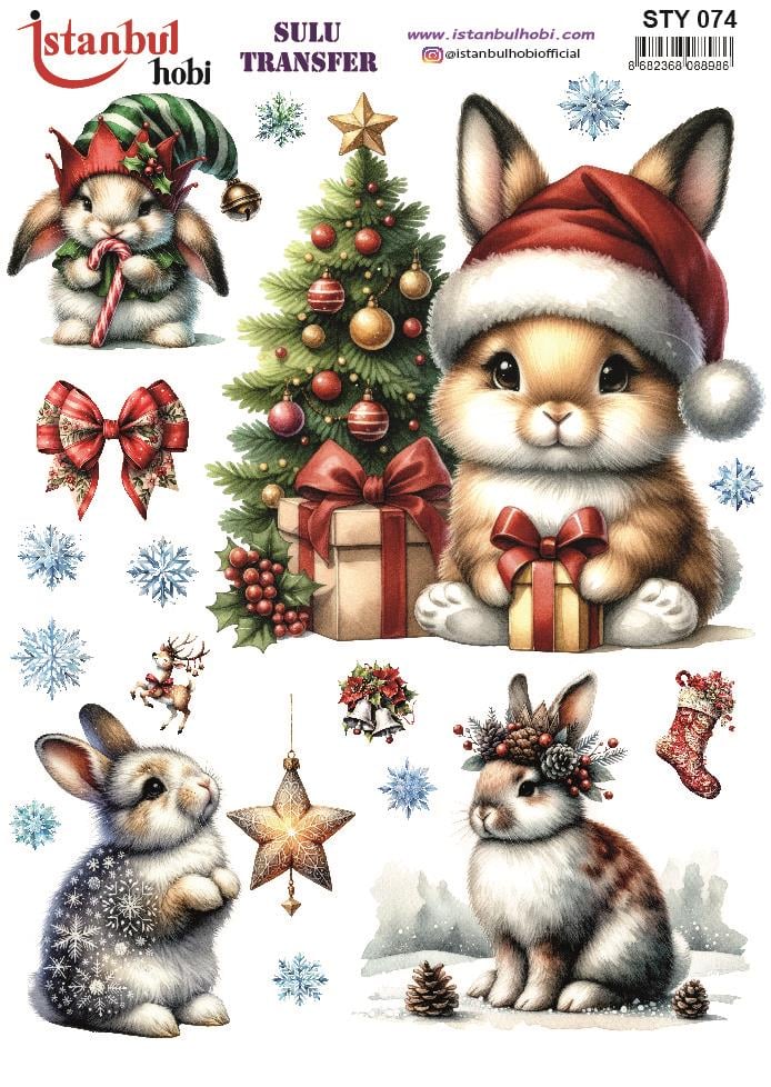 Yılbaşı Sulu Transfer 25x35cm STY074