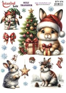 Yılbaşı Sulu Transfer 25x35cm STY074