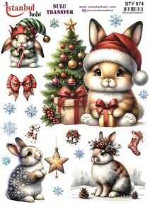 Yılbaşı Sulu Transfer 25x35cm STY074