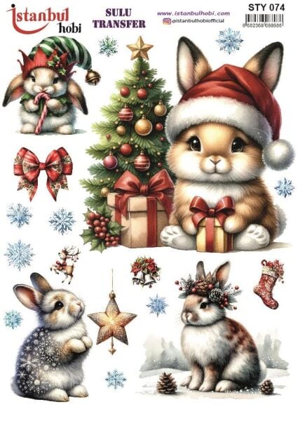 Yılbaşı Sulu Transfer 25x35cm STY074