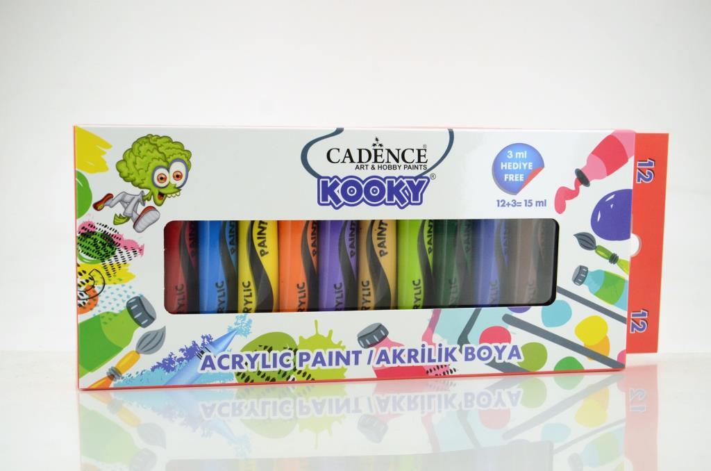 Cadence Kooky Akrilik Boya 15ml 12 li Set