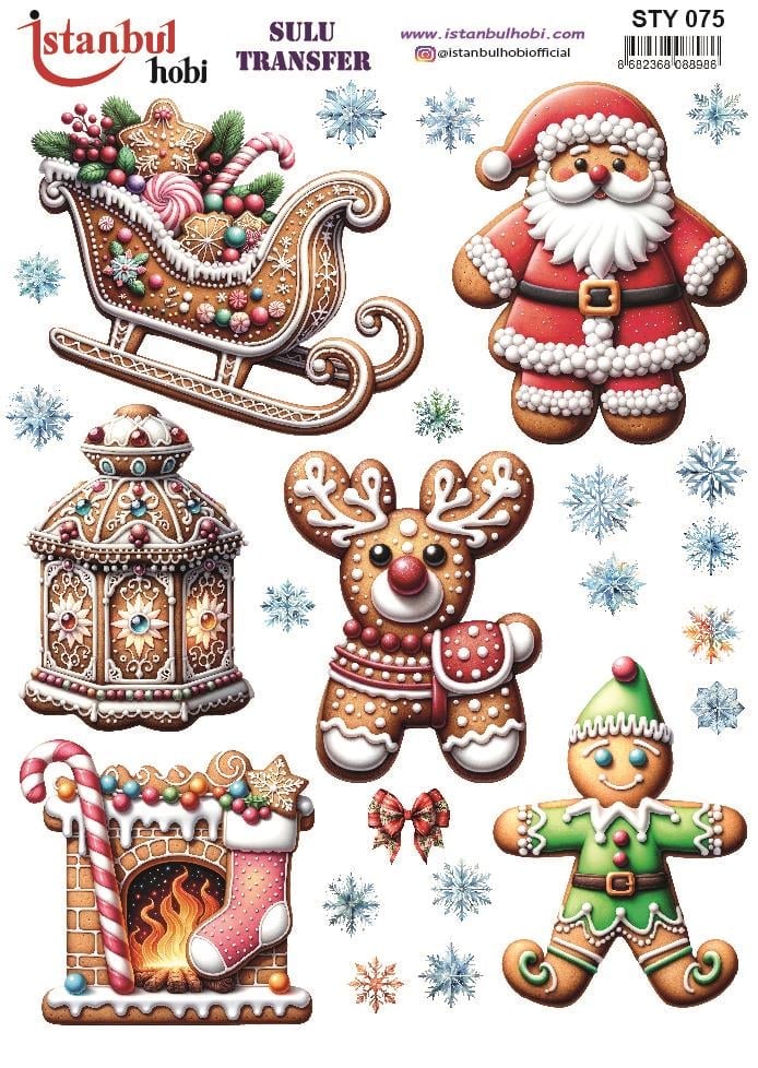 Yılbaşı Sulu Transfer 25x35cm STY075