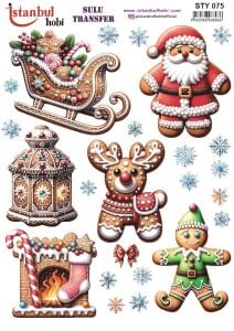 Yılbaşı Sulu Transfer 25x35cm STY075