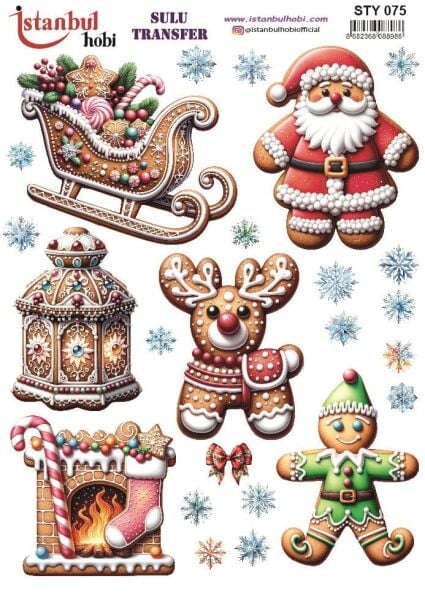 Yılbaşı Sulu Transfer 25x35cm STY075