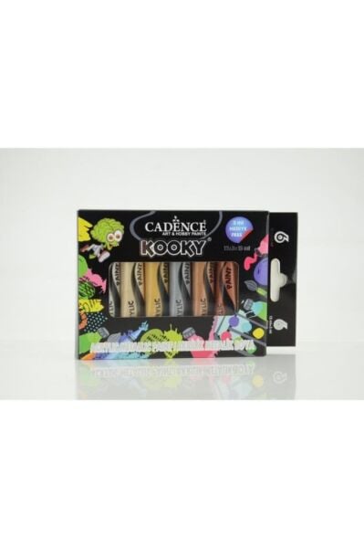 Cadence Kooky Metalik Akrilik Boya 15ml 6 li Set