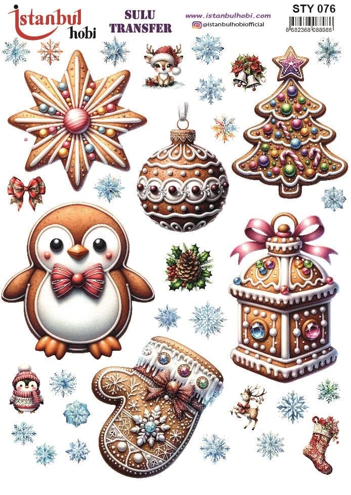 Yılbaşı Sulu Transfer 25x35cm STY076