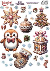 Yılbaşı Sulu Transfer 25x35cm STY076