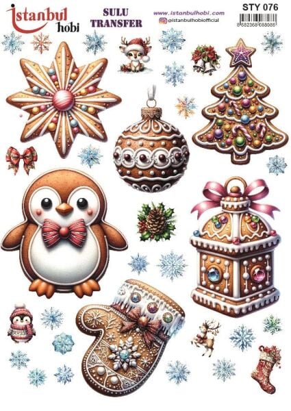 Yılbaşı Sulu Transfer 25x35cm STY076