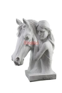 Polyester Kadin Ve At Büst 34x25 Cm HYK476