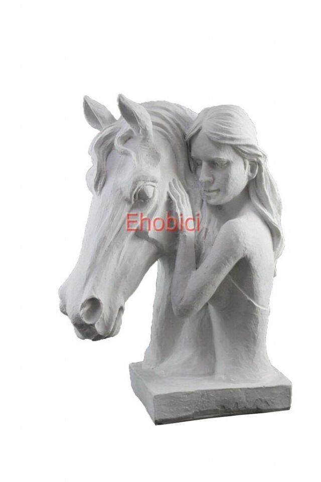 Polyester Kadin Ve At Büst 34x25 Cm HYK476