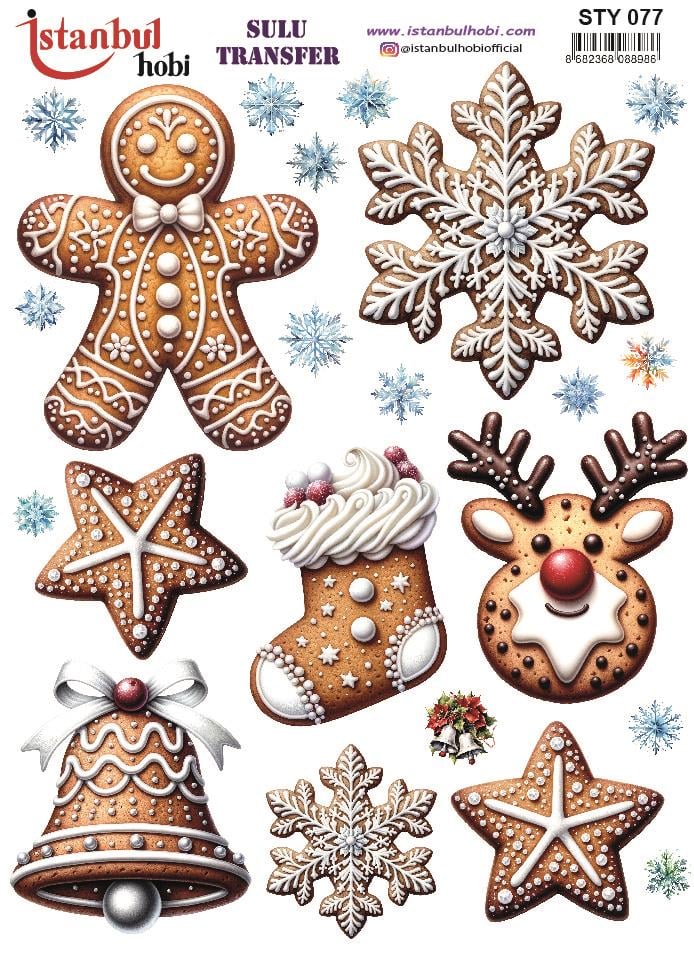 Yılbaşı Sulu Transfer 25x35cm STY077