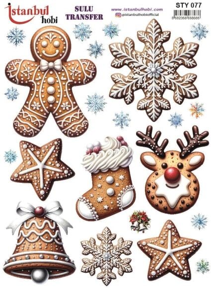 Yılbaşı Sulu Transfer 25x35cm STY077