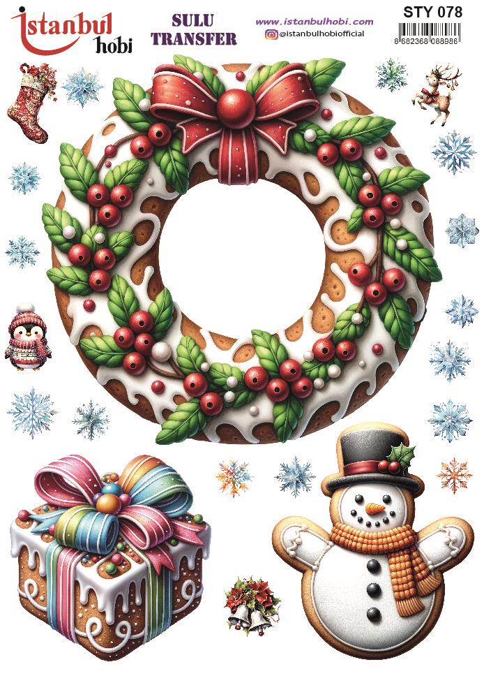 Yılbaşı Sulu Transfer 25x35cm STY078