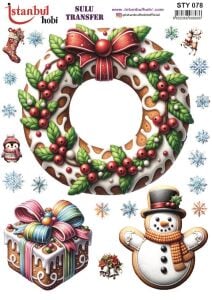 Yılbaşı Sulu Transfer 25x35cm STY078