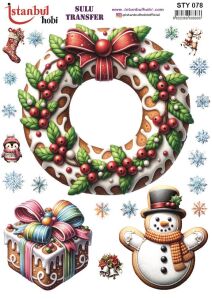 Yılbaşı Sulu Transfer 25x35cm STY078