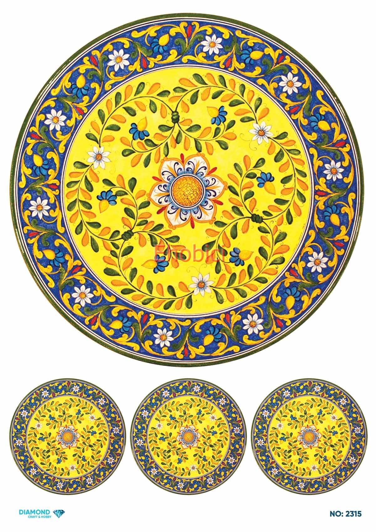 Diamond Pirinç Dekopaj Kağıdı - 2315