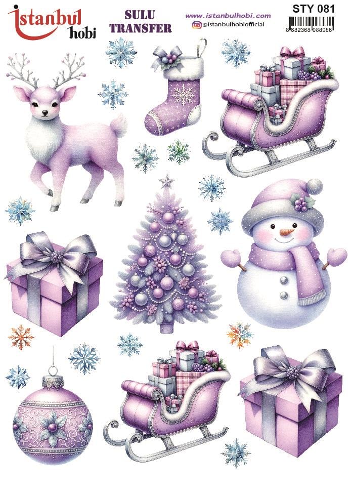 Yılbaşı Sulu Transfer 25x35cm STY081