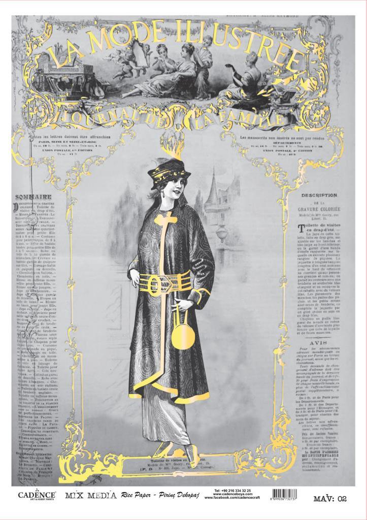 Cadence Mix Media Varak Pirinç Dekopaj MAV-02 ALTIN