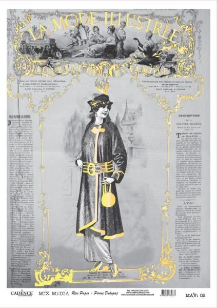 Cadence Mix Media Varak Pirinç Dekopaj MAV-02 ALTIN