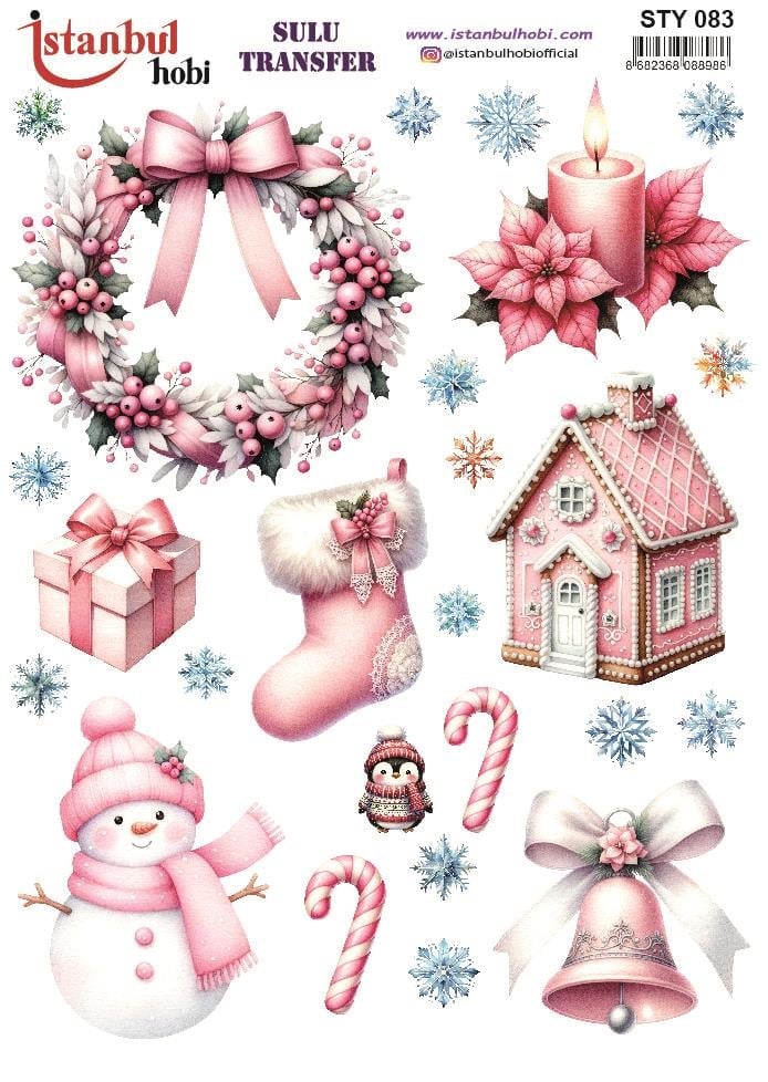 Yılbaşı Sulu Transfer 25x35cm STY083