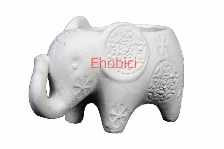 Polyester Büyük Fil Saksi 17x9cm HYK518