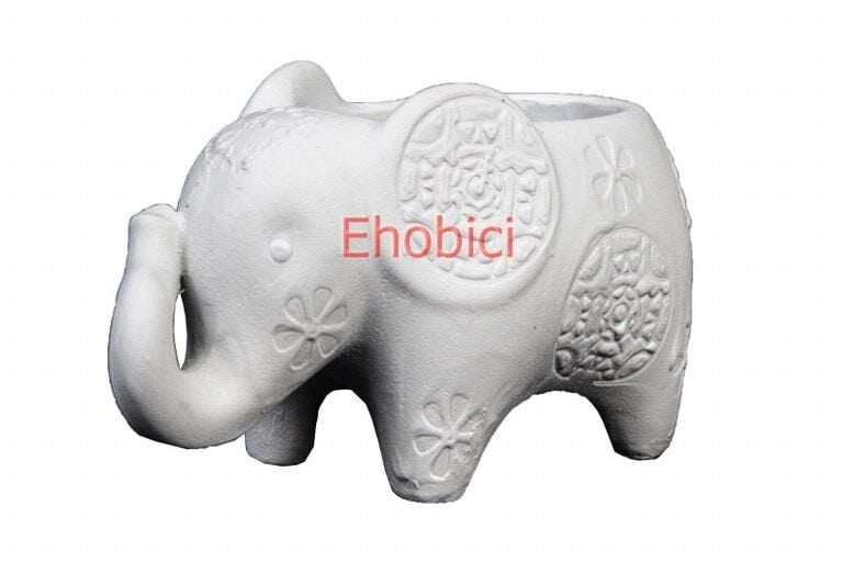 Polyester Büyük Fil Saksi 17x9cm HYK518