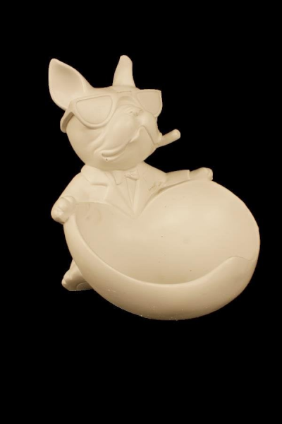 Polyester Kase Tutan Gözlüklü Köpek 20x20cm HYK771