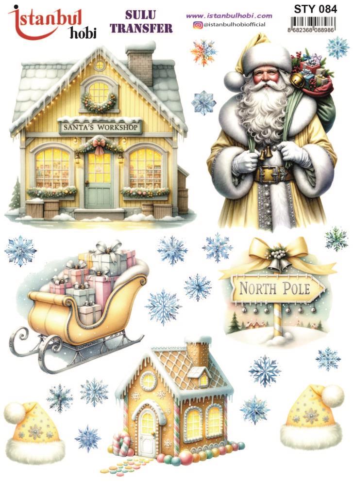Yılbaşı Sulu Transfer 25x35cm STY084