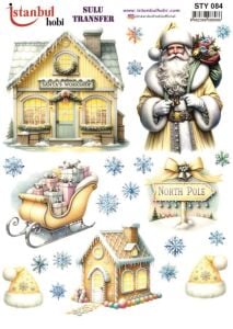 Yılbaşı Sulu Transfer 25x35cm STY084