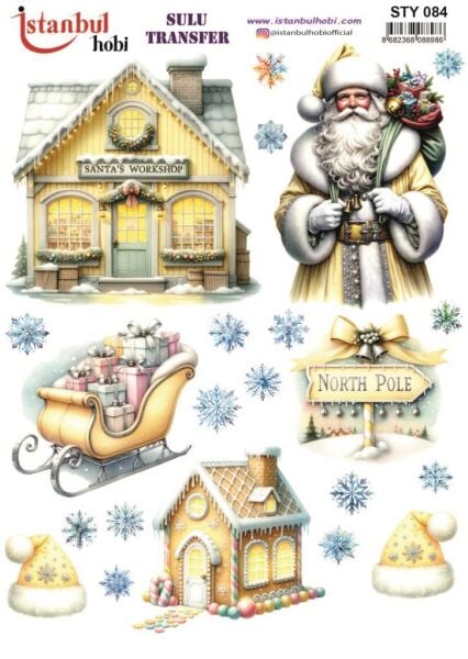 Yılbaşı Sulu Transfer 25x35cm STY084