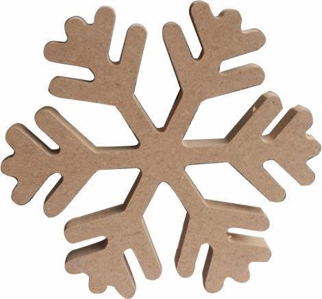 Dekoratif Kar Tanesi Ahşap Obje YB-109 18mm