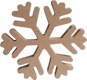 Dekoratif Kar Tanesi Ahşap Obje YB-109 18mm