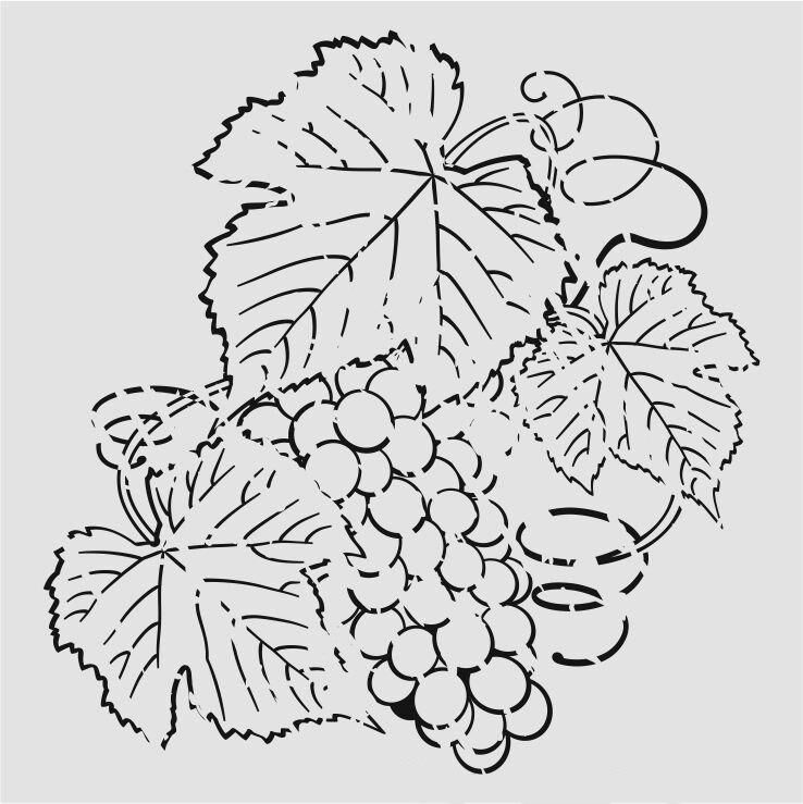 Mutfak Temalı Desenler Stencil Şablon (25x25) MU-075