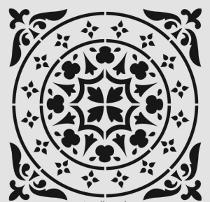 Kare ve Fayans Desenler Stencil Şablon (30x30) KA-064