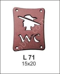 Kadın Wc Kapı ve Duvar Pano L-71