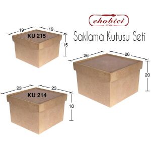 Ahşap Saklama Kutusu 3 lü Seti