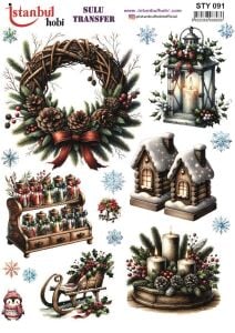 Yılbaşı Sulu Transfer 25x35cm STY091