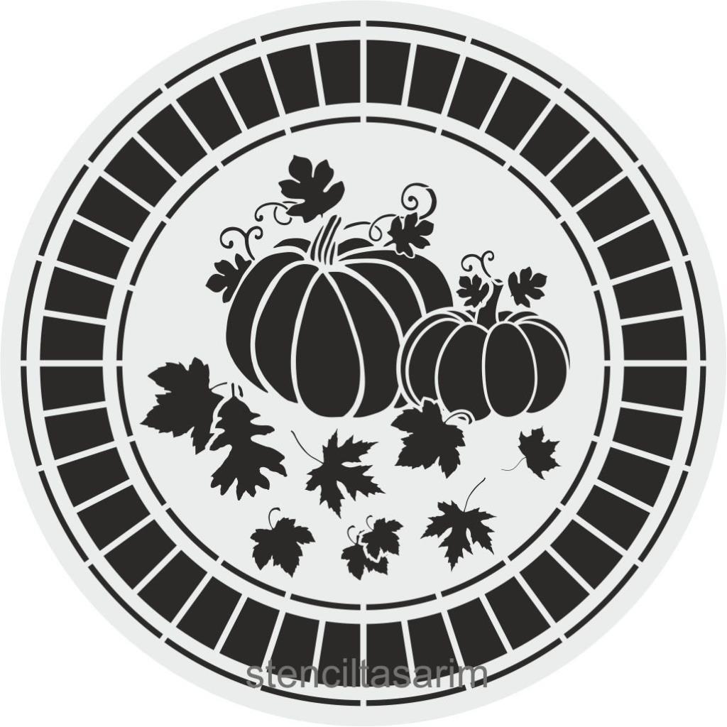 Mutfak Temalı Desenler Stencil Şablon (25x25) MU-079