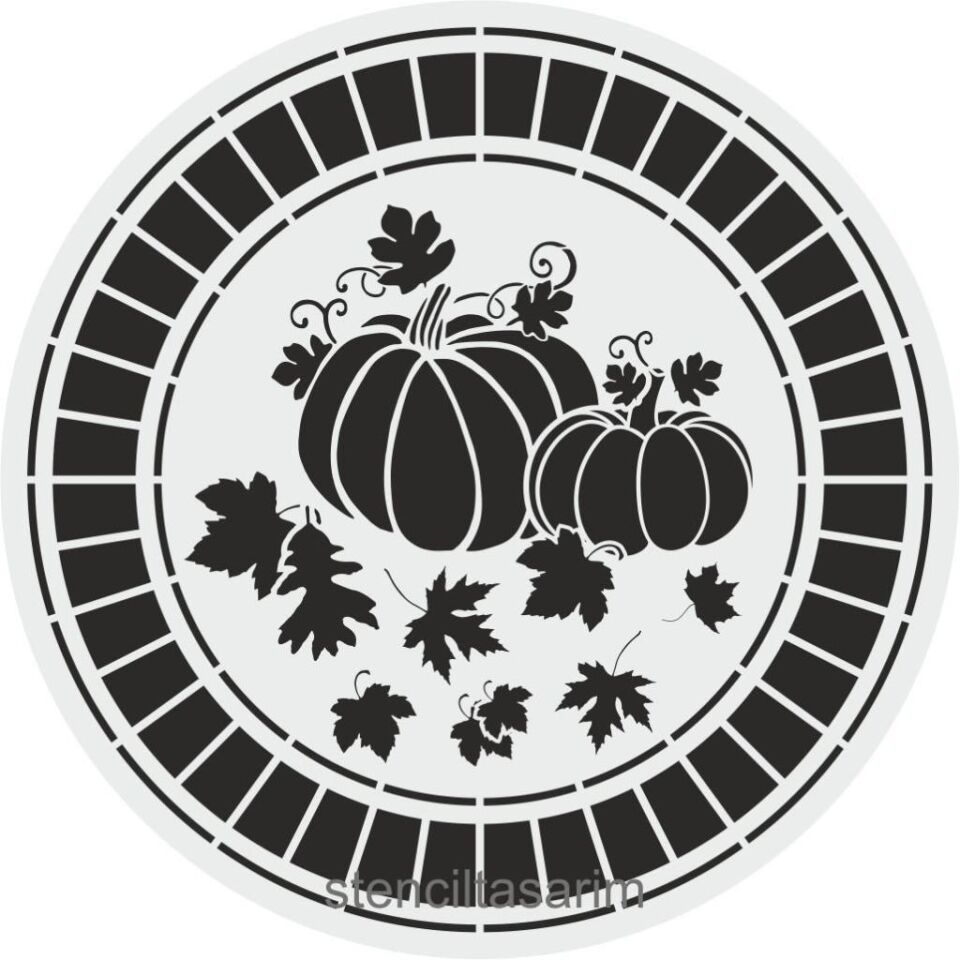Mutfak Temalı Desenler Stencil Şablon (25x25) MU-079