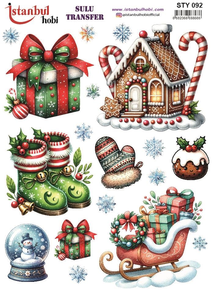 Yılbaşı Sulu Transfer 25x35cm STY092