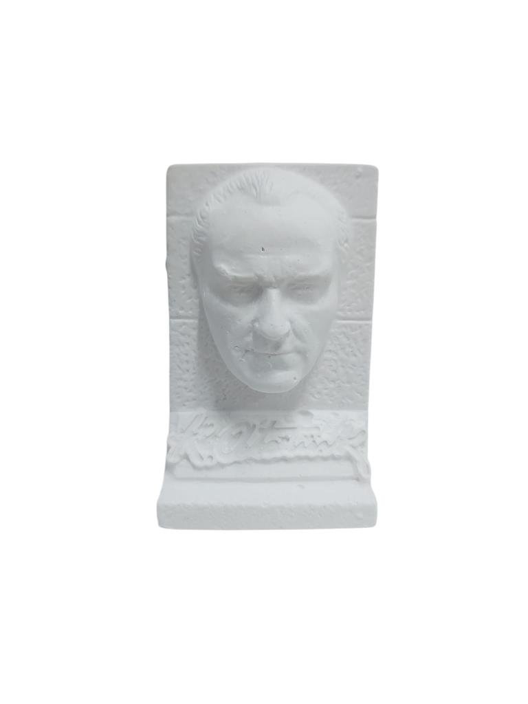 Atatürk Büst İmzalı Biblo Figür 9x5,5cm