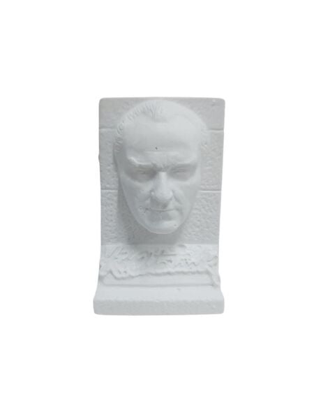 Atatürk Büst İmzalı Biblo Figür 9x5,5cm