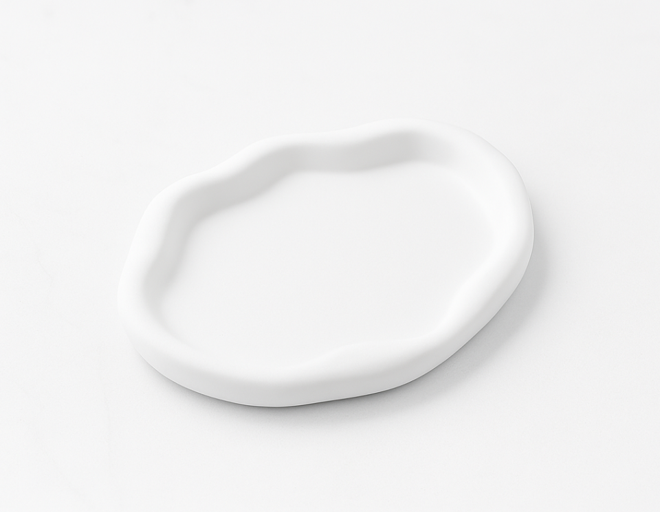Dekoratif Oval Sunumluk Tabak 24x16cm