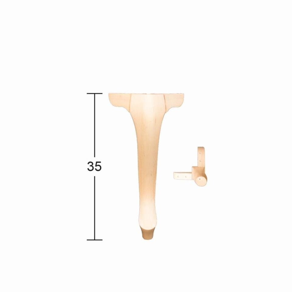Lükens Ayak 35cm Doğal Ağaç FT-05