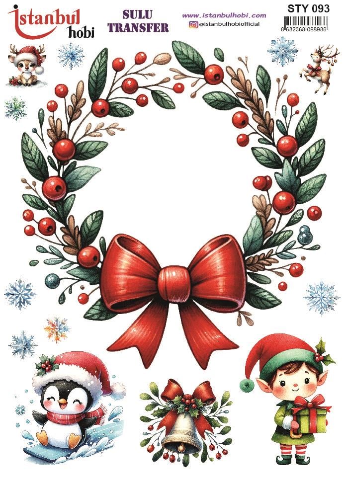 Yılbaşı Sulu Transfer 25x35cm STY093
