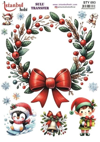 Yılbaşı Sulu Transfer 25x35cm STY093