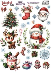 Yılbaşı Sulu Transfer 25x35cm STY094