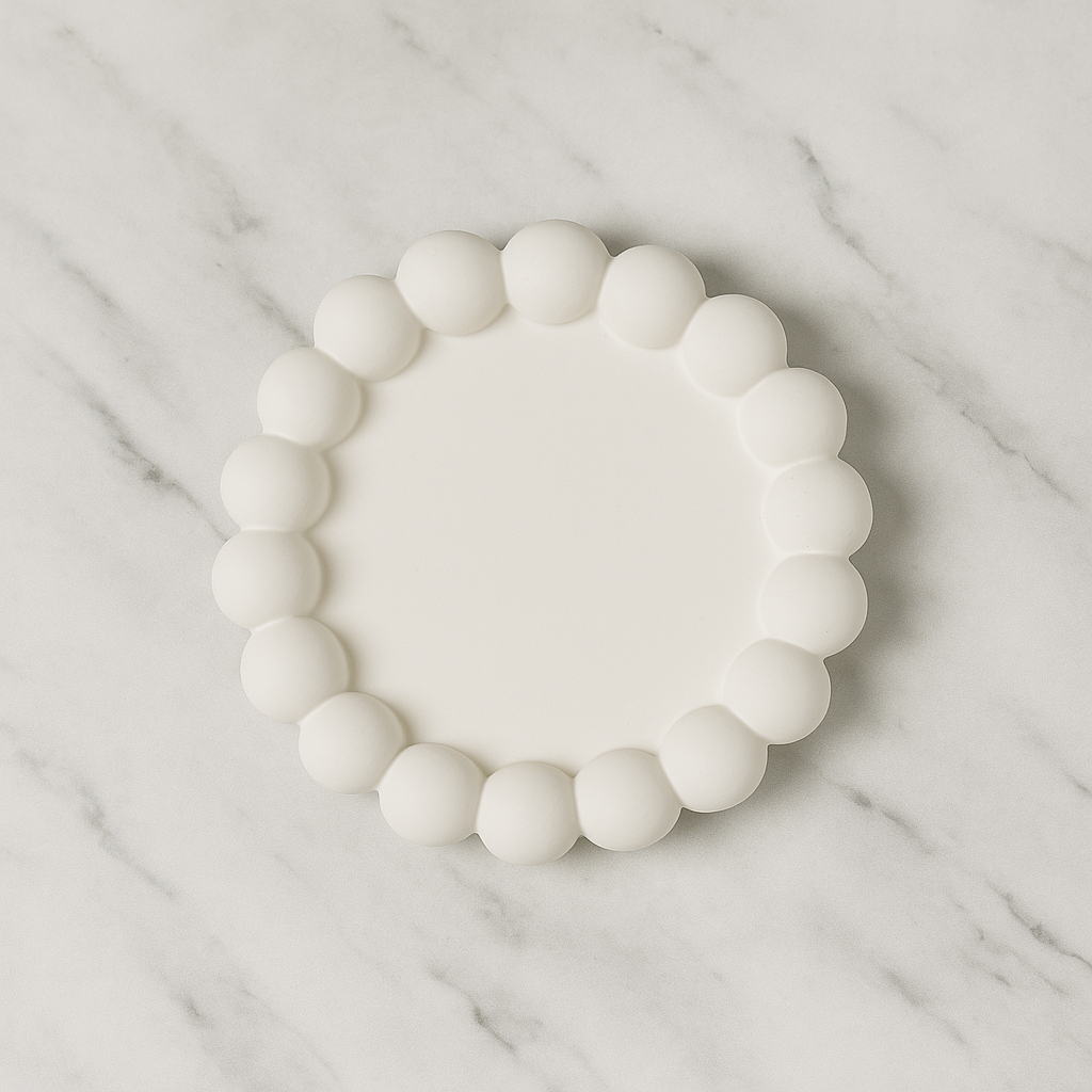 Dekoratif Bubble Yuvarlak Tabak 11,5x11,5cm