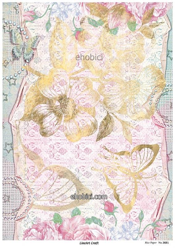 Lineart Pirinç Dekopaj Kağıdı - 3681